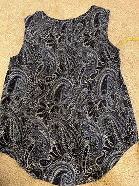 Velvet by Graham & Spencer Navy Paisley Tank